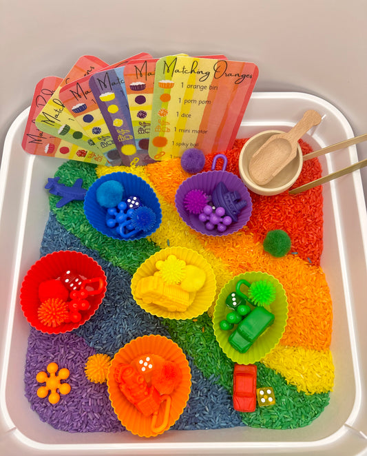 Colors of the Rainbow Sensory Bin